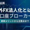 海外FXの法人口座とは